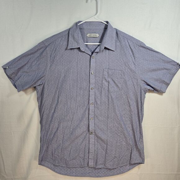 James Capmbell Other - James Campbell XL Mens Shirt Blue Short Sleeve Cotton Casual Button Up